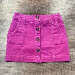 Vineyard Vines Toddler Girl Purple Corduroy Skirt With Button Accents Size 3T